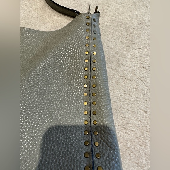 Rebecca Minkoff Designer Leather Grey Purse Beautiful Shoulder Bag with Studs - Picture 5 of 10